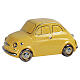 Urna cinera de cerâmica artística em forma de automóvel de época amarelo s1