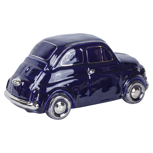 Urne cinéraire voiture de collection bleue céramique artistique 4