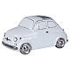 Artistic ceramic cremation urn in the shape of a white vintage car s1
