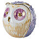 Urna cinerária coruja branca decorada em cerâmica artística s3