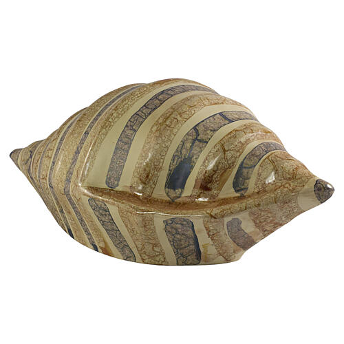 Decorated Shell Artisan Ceramic Cremation Urn 1