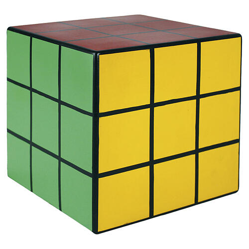 Urne cinéraire cube casse-tête multicolore en céramique artistique 1