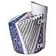 Multicolour geometric-decorated artistic ceramic cinerary urn with integrated flower holder s1