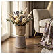 Beige vase-shaped cinerary urn in artistic ceramic s2