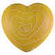 Yellow heart-shaped biodegradable urn s1