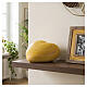 Yellow heart-shaped biodegradable urn s2