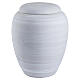 White amphora-style biodegradable cremation urn, 5 L s1