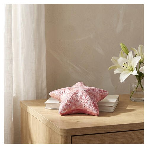 Pink Biodegradable Starfish Cremation Urn 2