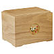 Freedom urn, Dona Wood range, oak wood with butterfly and floral decoration, 8x10x8 in s1