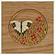 Urna Freedom legno rovere linea Dona decoro farfalla e fiori 20x25x20 cm s2