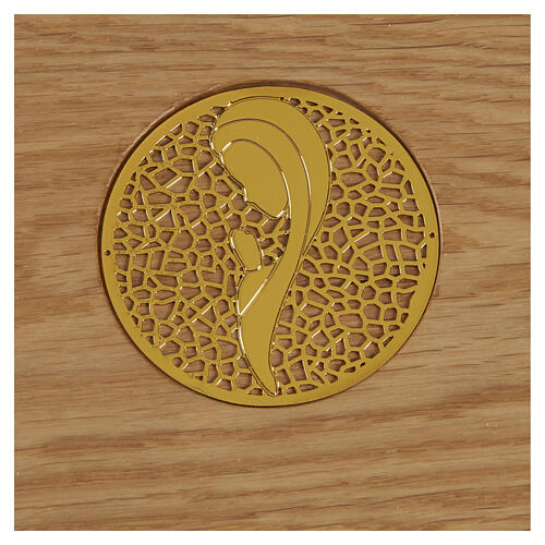 Urna Maria in preghiera legno rovere linea Dona 20x25x20 cm 2