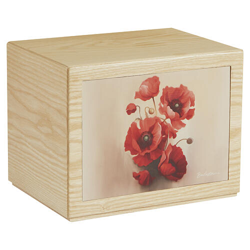 Urna z drewna jesionowego Papaveri, model Dona Pelle, 20x25 x 19 cm 1