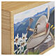 Ascheurne Alpino der Linie Dona aus Kastanienholz mit Ledereinsatz, 25 × 30 × 10 cm s2