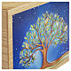 Dona range chestnut wood "Origine" leather cremation urn with Tree of Life, 10x12x5 in s2