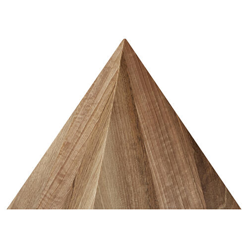Urne cinéraire pyramide « Excelsum » en bois massif de noyer italien gamme Dona 30x25x25 cm 2
