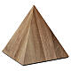 Urne cinéraire pyramide « Excelsum » en bois massif de noyer italien gamme Dona 30x25x25 cm s1