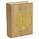 Urne cinéraire INRI en forme de livre en bois de châtaignier avec insert, gamme Unica, 30x25x10 cm s1