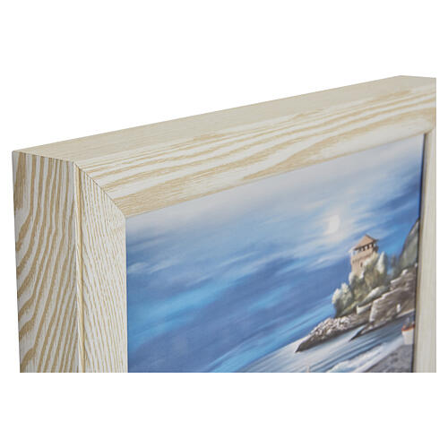 Urna cinerária quadro em madeira de freixo, linha Unica Bagliore 35x45x5 cm 2