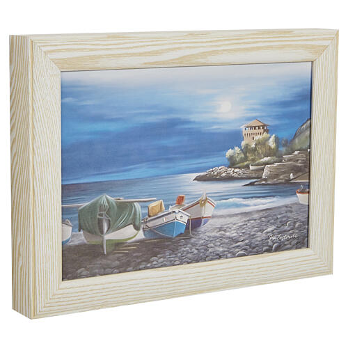 Urna cinerária quadro em madeira de freixo, linha Unica Bagliore 35x45x5 cm 3