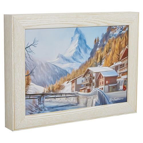 Urne cinéraire gamme Unica Dolomiti cadre en frêne 35x45x5 cm 3