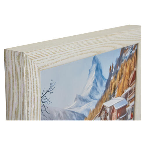 Urna cinerária linha Unica Dolomiti quadro em madeira de freixo 35x45x5 cm 2