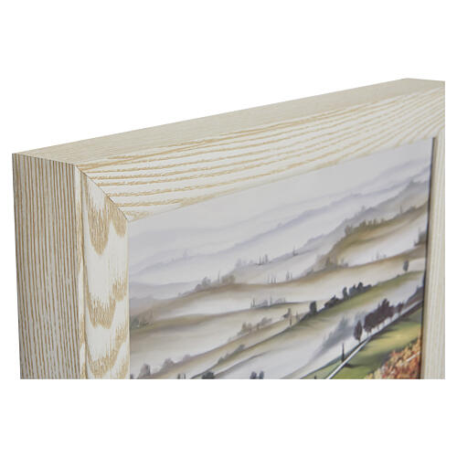 Urne cinéraire « Paradiso » en bois de frêne, ligne Unica, panneau en cuir, 35x45x5 cm 2