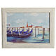 Ascheurne Gondola der Linie Unica als Wandbild aus Eschenholz mit Ledereinsatz, 35 × 45 × 5 cm s1