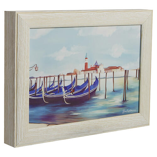 Urna cinerária linha Unica Gondola quadro em madeira de freixo 35x45x5 cm 2