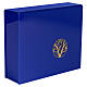 Urna cinerária azul mod. Case em acrílico com inserto oliveira 25x30x10 cm s1