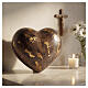 Urna legno di tiglio Val Gardena Cuore Florence decorato s2