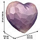 Urna cinéraria «Cuore sfaccettato» violeta em madeira de tília do Val Gardena s3