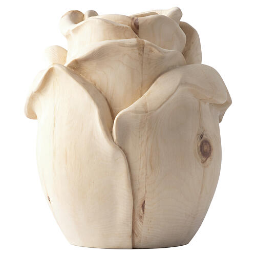 Rose Cremation Urn in Val Gardena Swiss pine wood 1