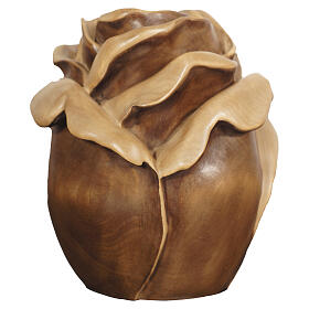 "Rosa" three-tone limewood cremation urn, Val Gardena