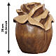"Rosa" three-tone limewood cremation urn, Val Gardena s3