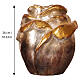 "Rosa" cremation urn in limewood with 24 kt gold and silver, Val Gardena s3