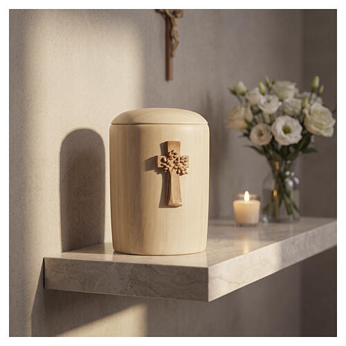 Val Gardena brunished limewood "Speranza" urn with Tree of Life 2