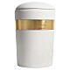 Speranza line white limewood cinerary urn with gold band, Val Gardena s1