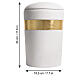Speranza line white limewood cinerary urn with gold band, Val Gardena s3