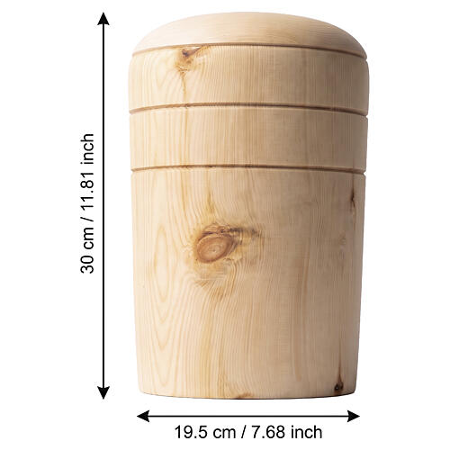 Speranza line Swiss stone pine cremation urn, Val Gardena 3