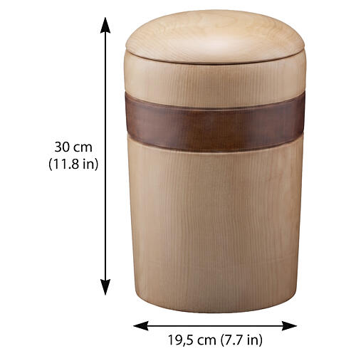 Two-tone Val Gardena "Speranza" line Swiss stone pine urn 3