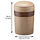 Two-tone Val Gardena "Speranza" line Swiss stone pine urn s3
