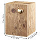 Silenzio line larch wood cremation urn, Val Gardena, with gold-finish heart s3