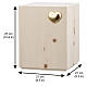 Silenzio line Swiss stone pine cinerary urn with gold heart, Val Gardena s3