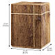 Silenzio larch wood cremation urn from Val Gardena with cross s3