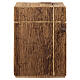 Urna legno larice Val Gardena con croce linea Silenzio s1