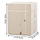 Val Gardena cremation urn, Silenzio line, Swiss stone pine wood with gold cross s3