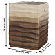 Onda line two-tone limewood cinerary urn, Val Gardena s3