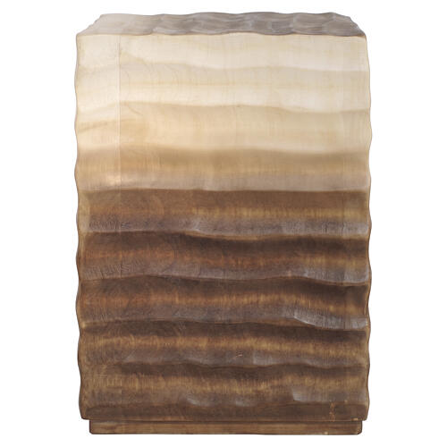 Onda Two-Tone Linden Wood Keepsake Urn, Val Gardena 1