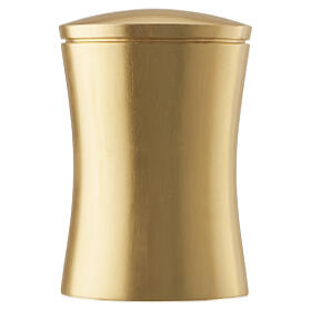 Gloria line gilded limewood cinerary urn, Val Gardena