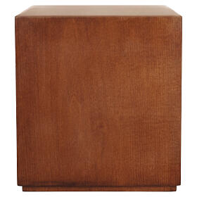 Val Gardena "Cubo" urn in burnished limewood